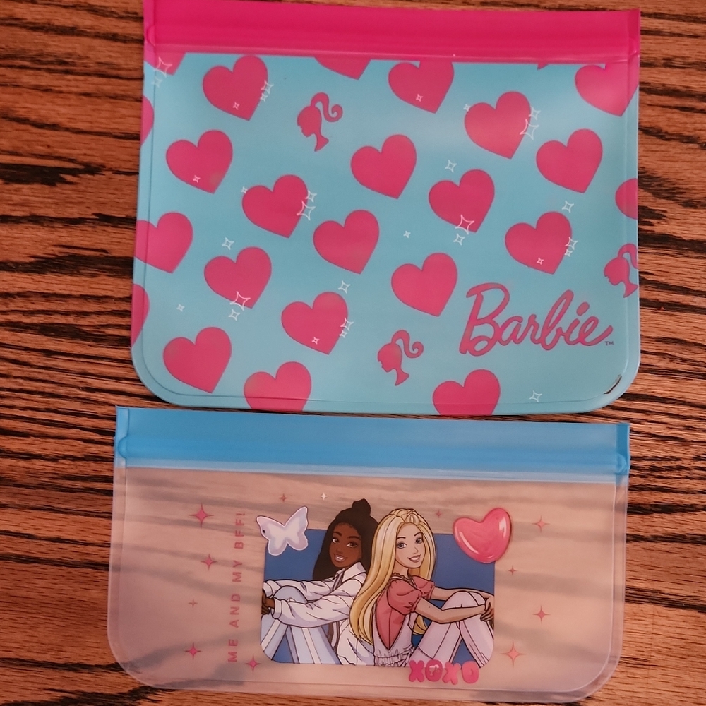 Barbie Silicone Zipper Pouch Set Of 6 Bags